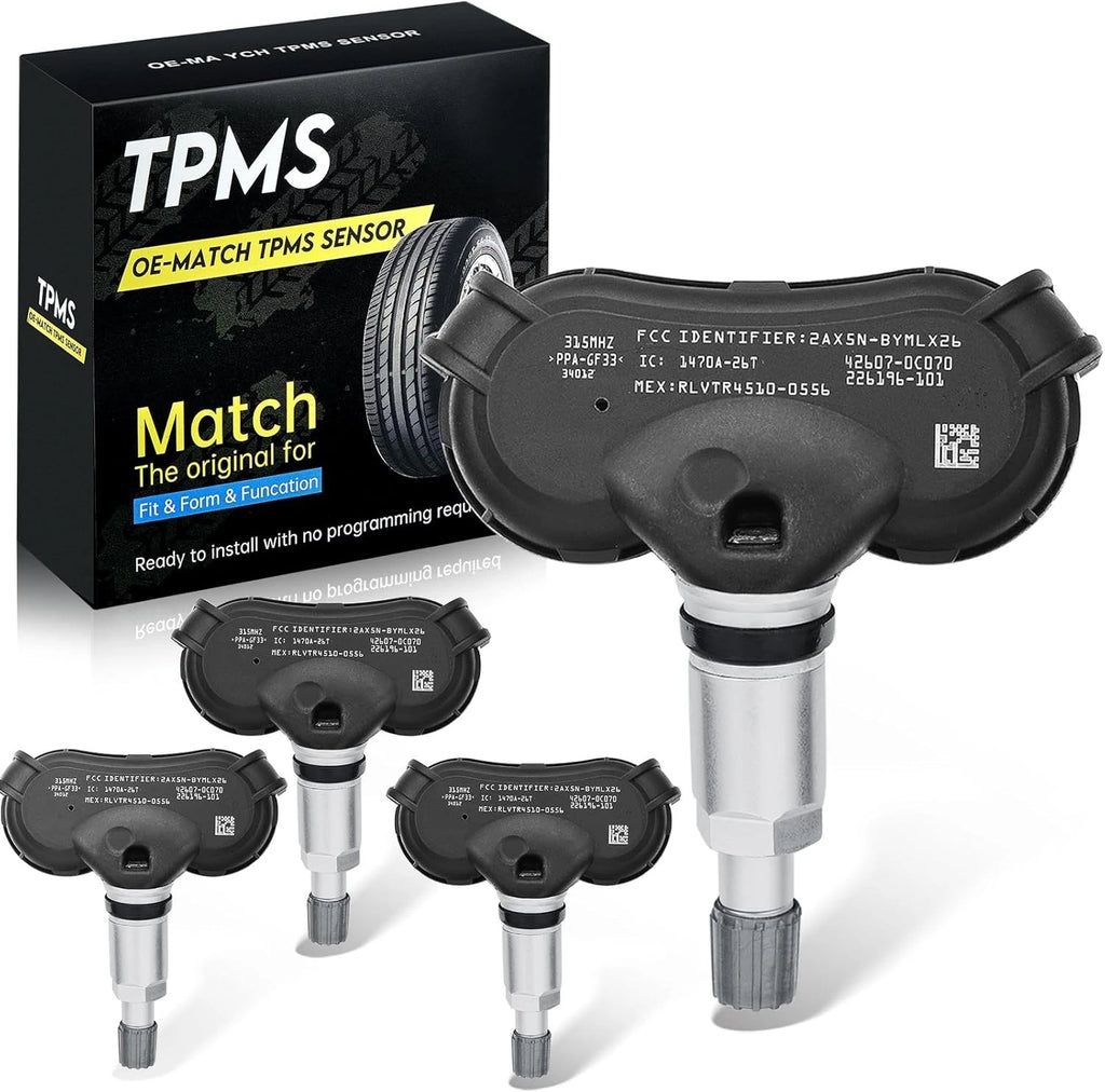 TPMS Tire Pressure Sensor 4-Pack for Toyota Sienna Tundra (2007–2019)