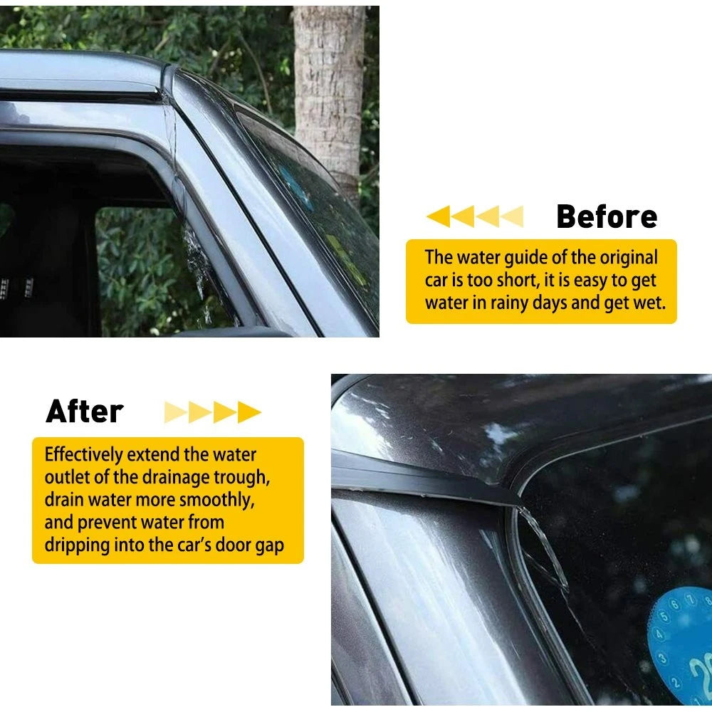Water Rain Gutter Extension for Jeep Wrangler JL (2018–2021)