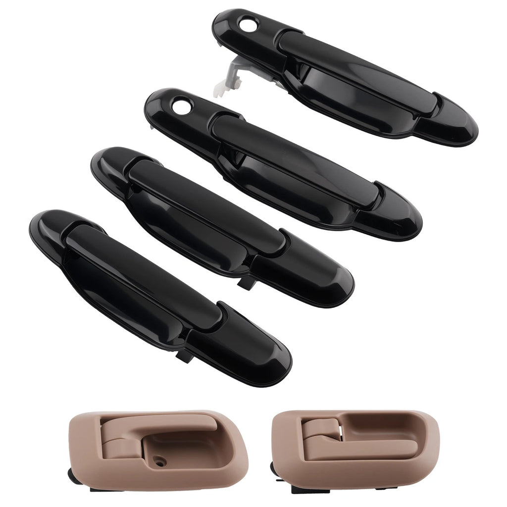 Door Handle Set for Toyota Sienna (1998–2003) 69210-08010-C0 80850 Black Brown