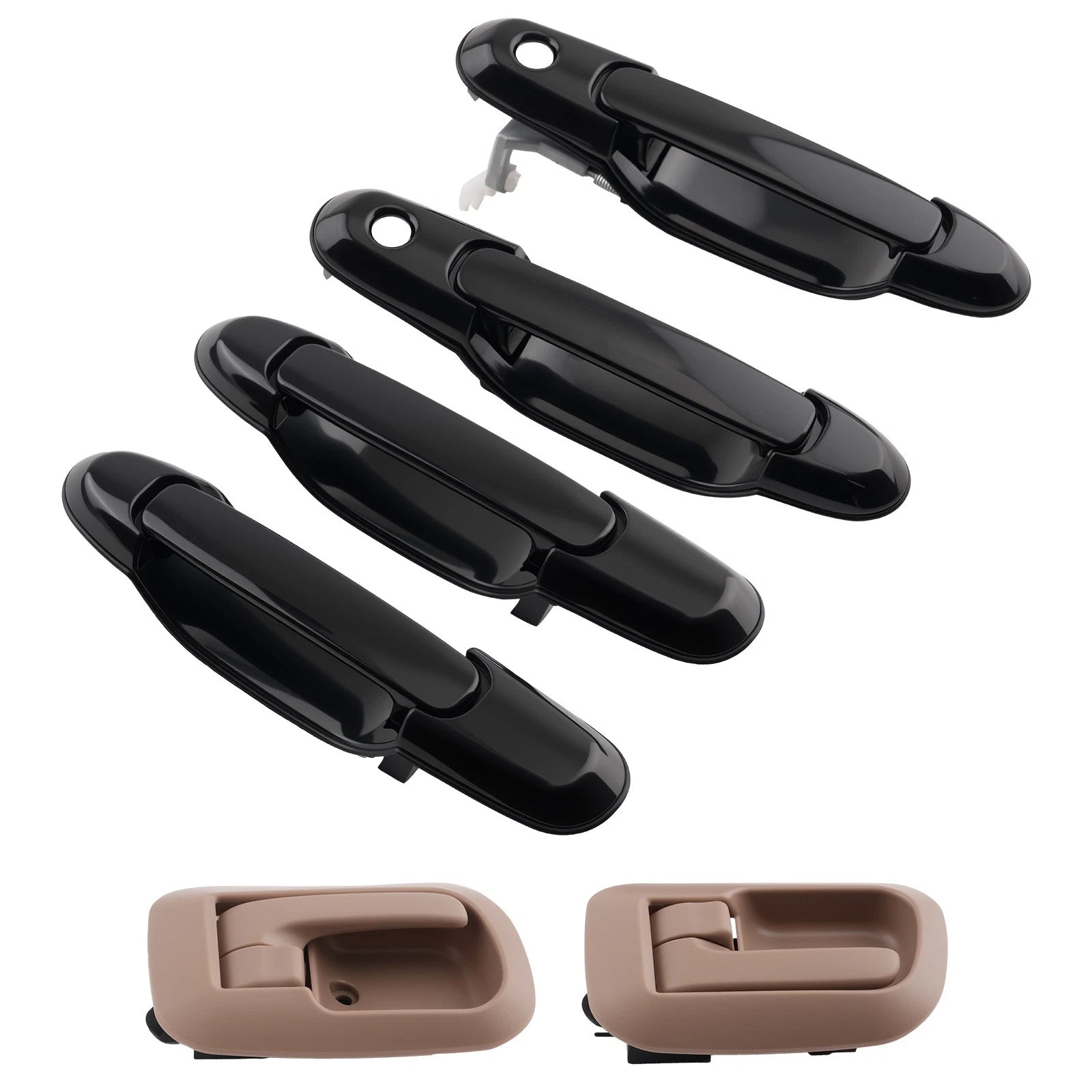 Door Handle Set for Toyota Sienna (1998–2003) 69210-08010-C0 80850 Black Brown