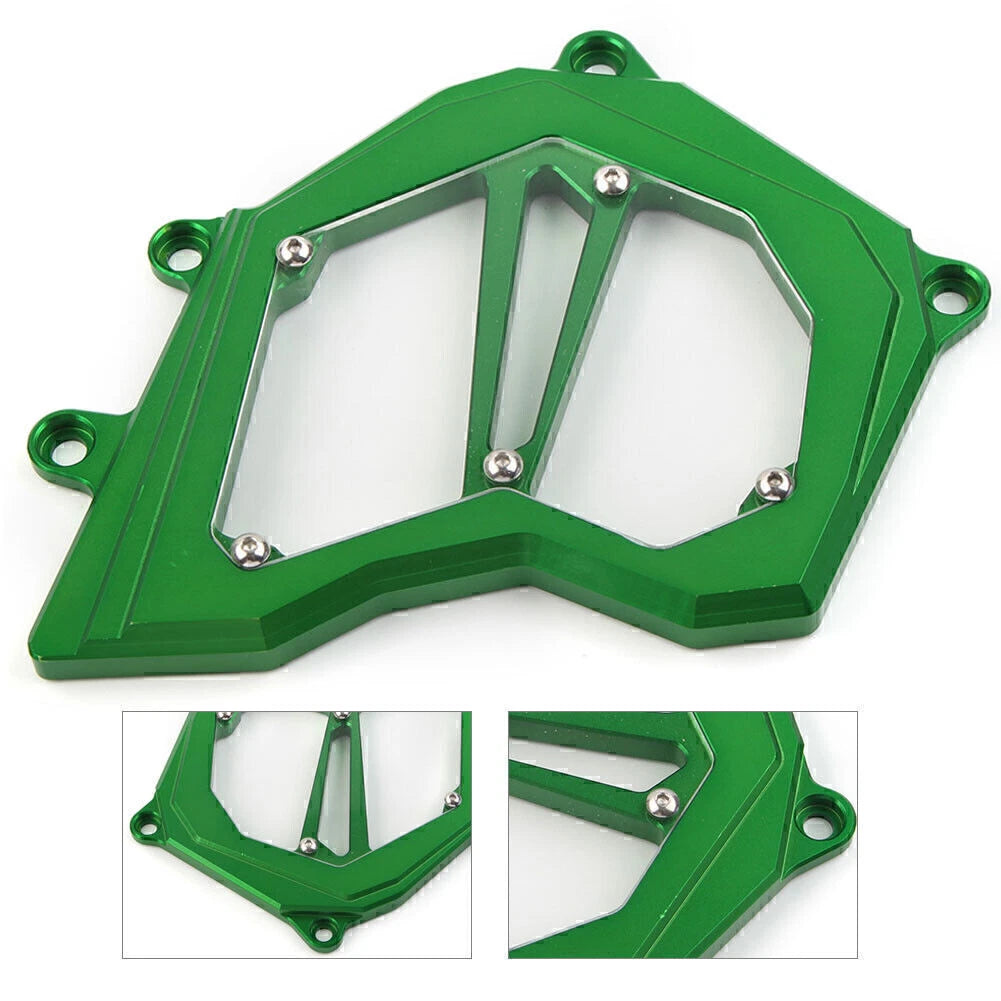 Aluminum Front Sprocket Cover Chain Guard for Kawasaki Ninja ZX10R (2011–2017) Green