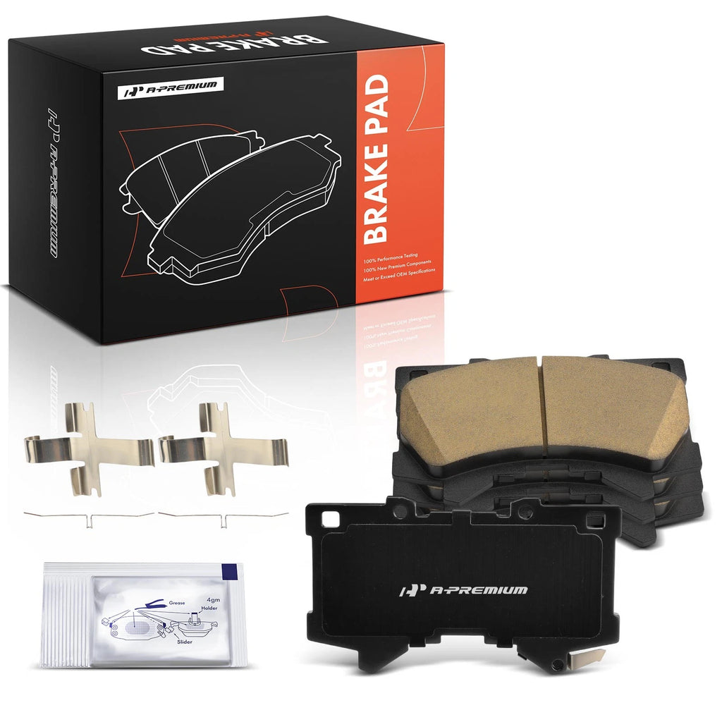 Ceramic Front Brake Pads w/ Hardware for Toyota Tundra Sequoia Lexus 
