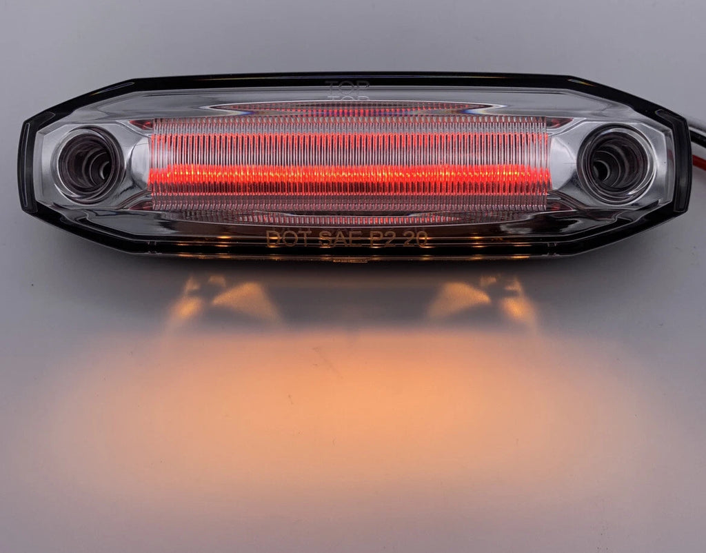 Clear Lens Marker Light with Amber LED Side Ditch for Universal Truck (2010–2024)