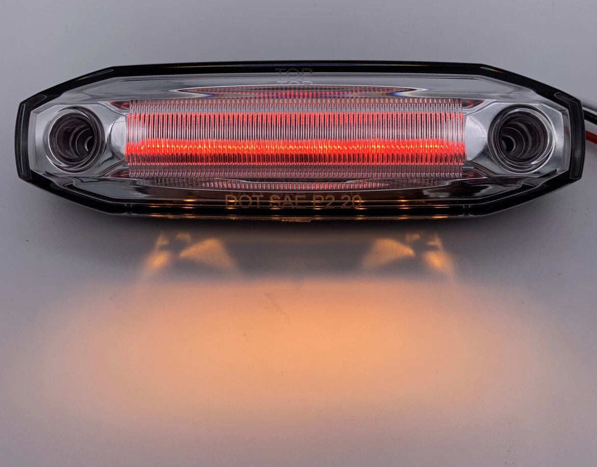 Clear Lens Marker Light with Amber LED Side Ditch for Universal Truck (2010–2024)
