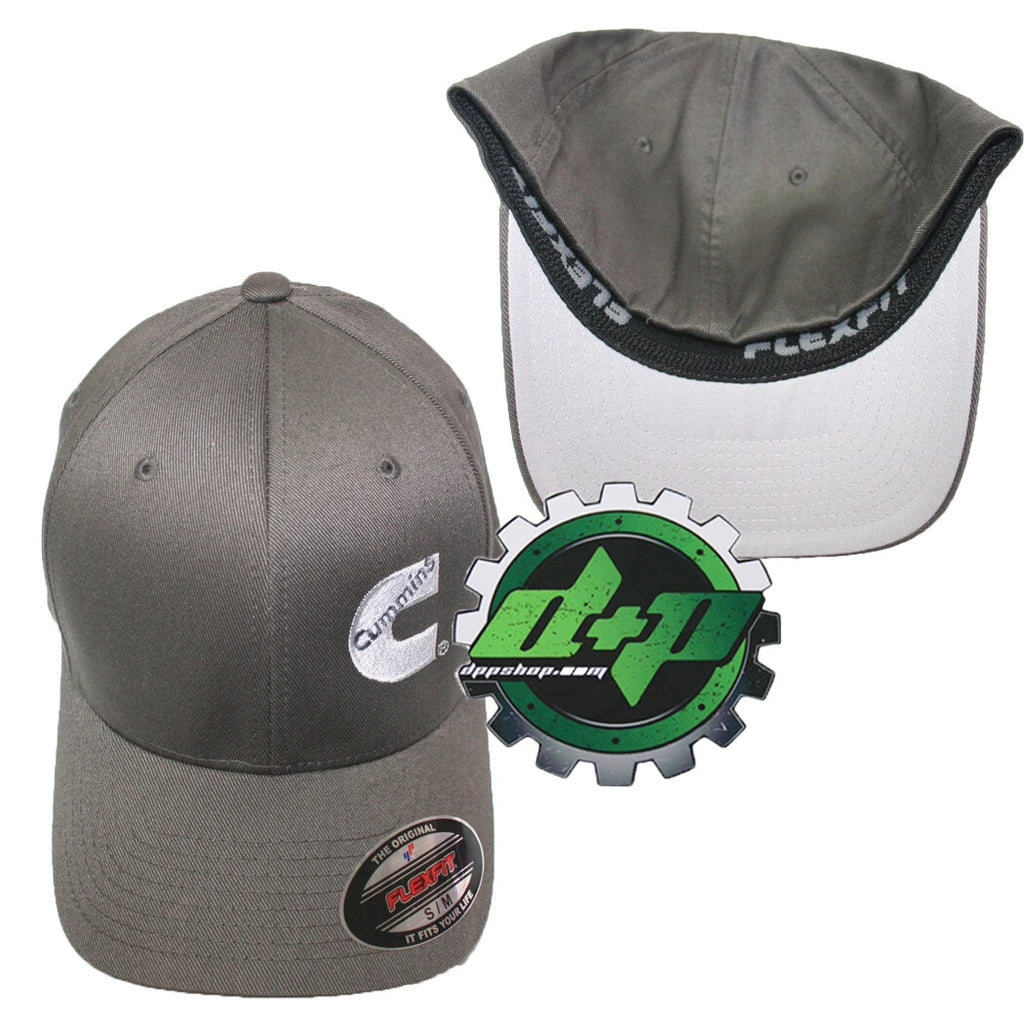 Cummins Charcoal Gray Flex Fit Ball Cap Hat S/M