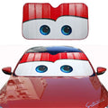 Cartoon Eye Windshield Sunshade Cover for Car - Red (No Year Specified)