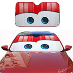 Cartoon Eye Windshield Sunshade Cover for Car - Red (No Year Specified)