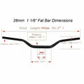 Handlebar Set 22mm 7/8" & 28mm 1 1/8" for Motorcycle with Bar Pad & Clamp