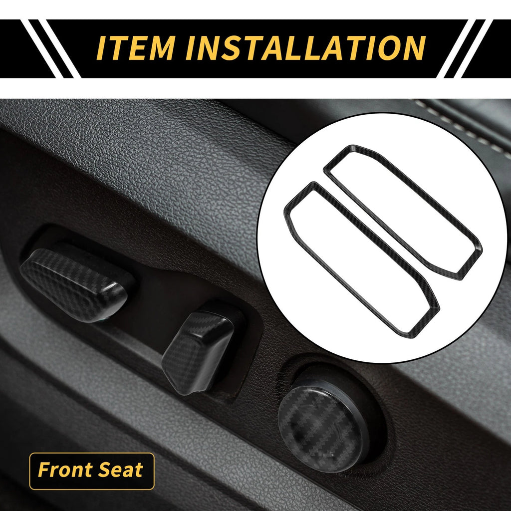 Set of 1 Carbon Fiber Seat Adjustment Button Panel for Toyota Tundra (2022–2024)