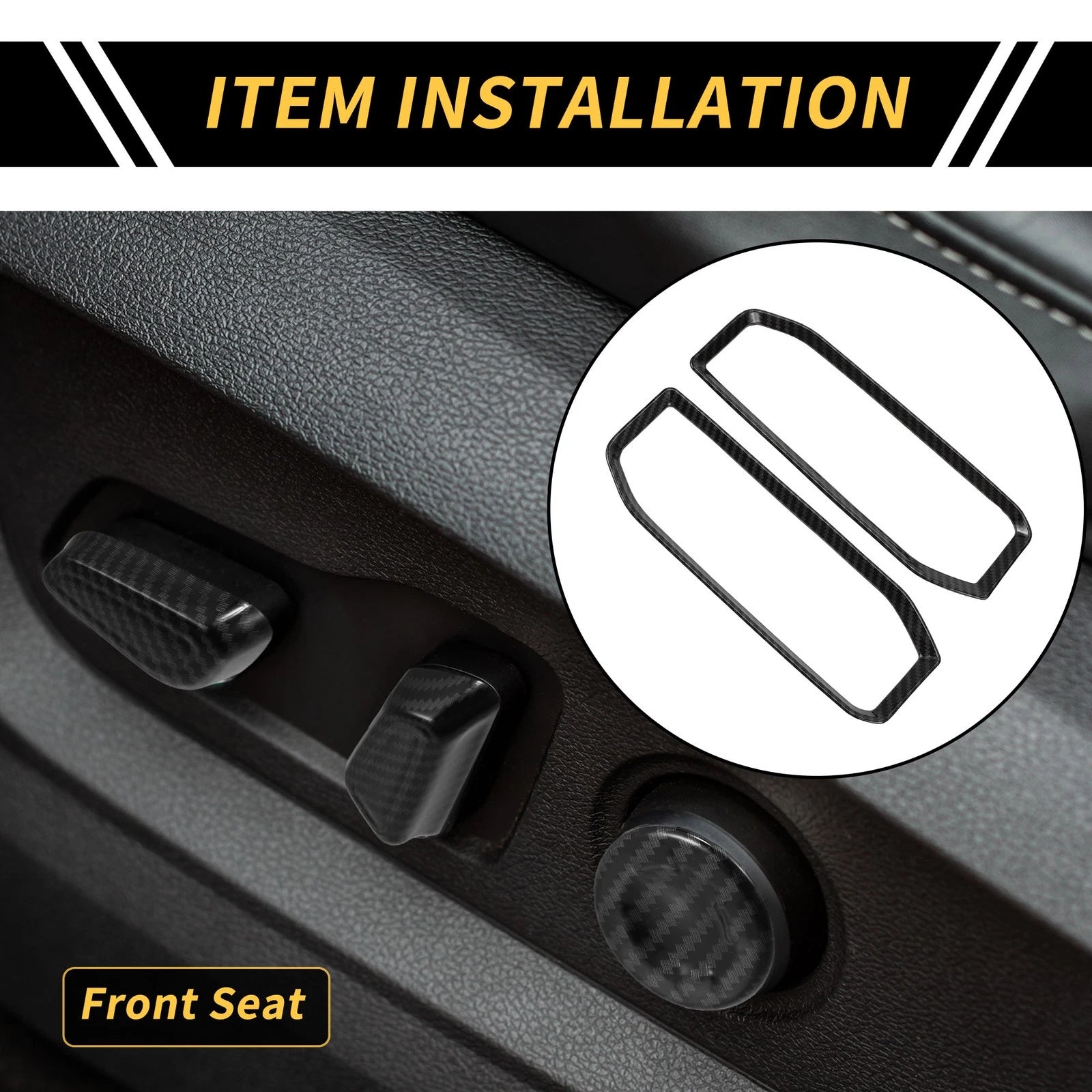 Set of 1 Carbon Fiber Seat Adjustment Button Panel for Toyota Tundra (2022–2024)