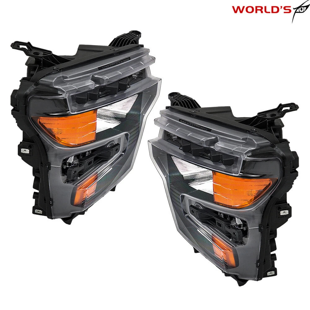 Set of 2 Halogen Headlights for Chevy Silverado 1500 (2022–2024)