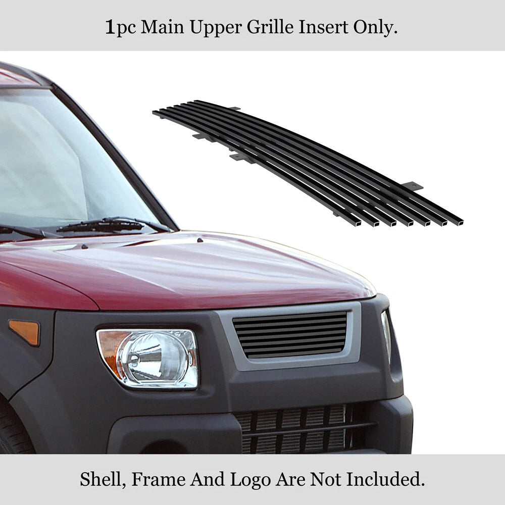 Upper Stainless Black Billet Grille Insert for Honda Element (2003-2006)