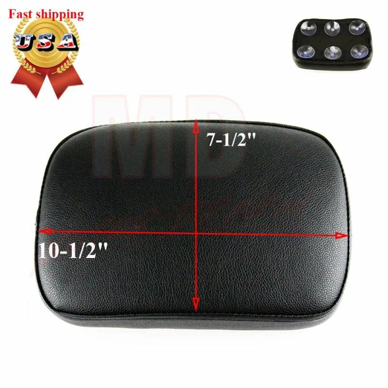 Rectangle Rear Pillion Passenger Seat 6 Suction Cup for Harley Softail Dyna Sportster