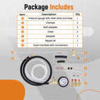 Fuel Injection Pump Pressure Tester Kit for Universal Vehicles (0-100 psi)