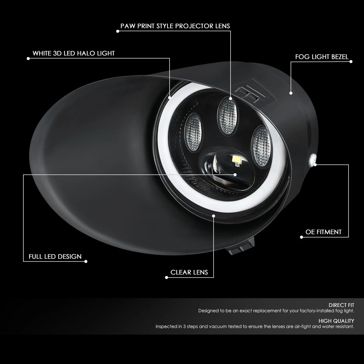 Paw Print Projector LED Fog Light Lamps for Tacoma Tundra (2005–2013)