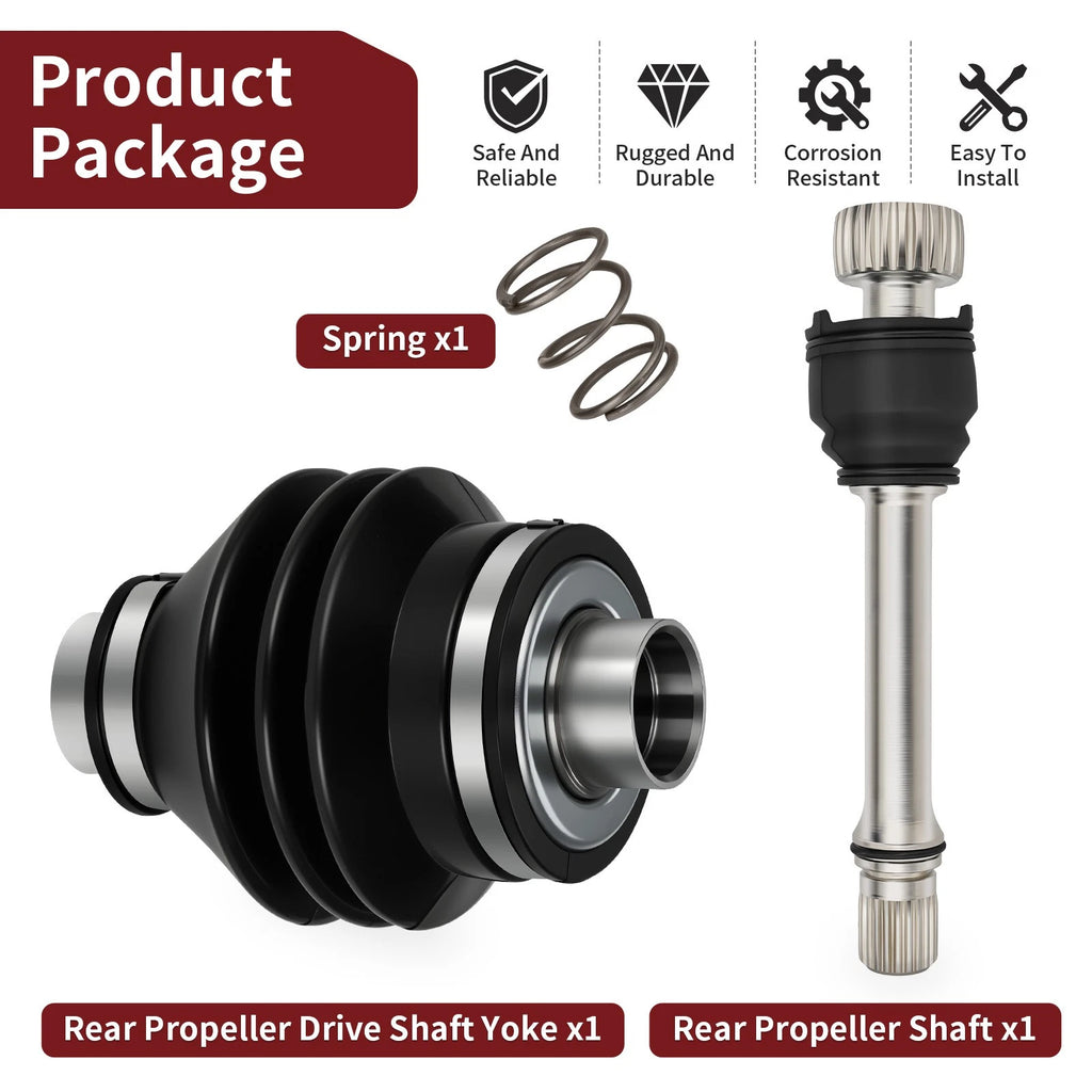 Rear Propeller Drive Shaft Yoke & Shaft for Honda Foreman Rubicon 500 (2015–2019)