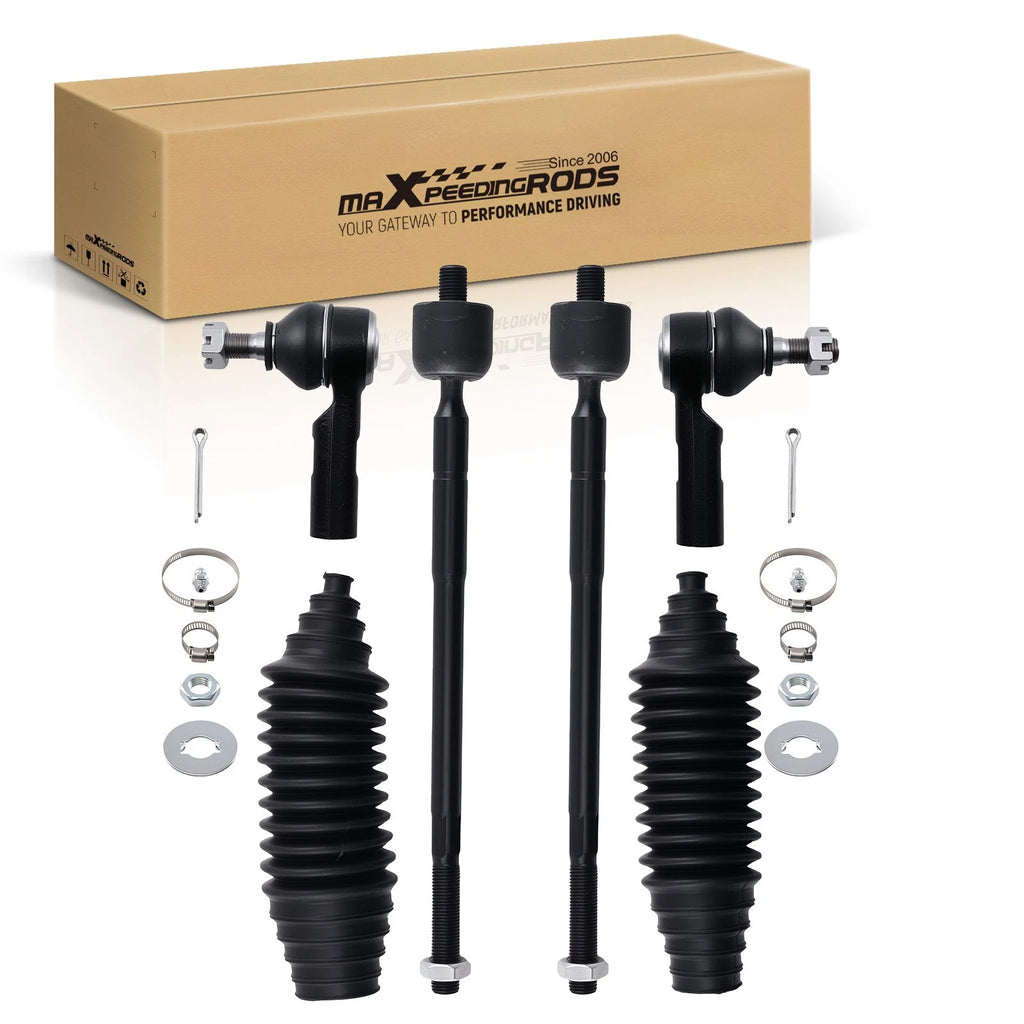 6pcs Front Tie Rod Ends & Boots Kit for Toyota Corolla Prizm RAV4 1993 1994-2002