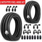 PTFE Fuel Line Kit for 8AN 10AN Nylon Braided Fuel Hose Fitting Kit