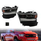 LED Headlights Pair for Dodge RAM 1500 (2019–2023)