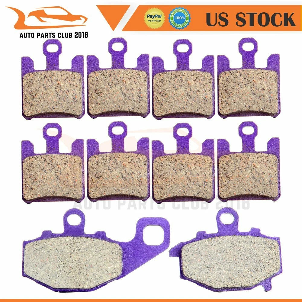 Front & Rear Brake Pads for Kawasaki ZX6R ZX636 ZX10R (2003–2007)