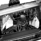 Pair of Black/Clear Signal Headlights for Honda Civic (1998–2002)