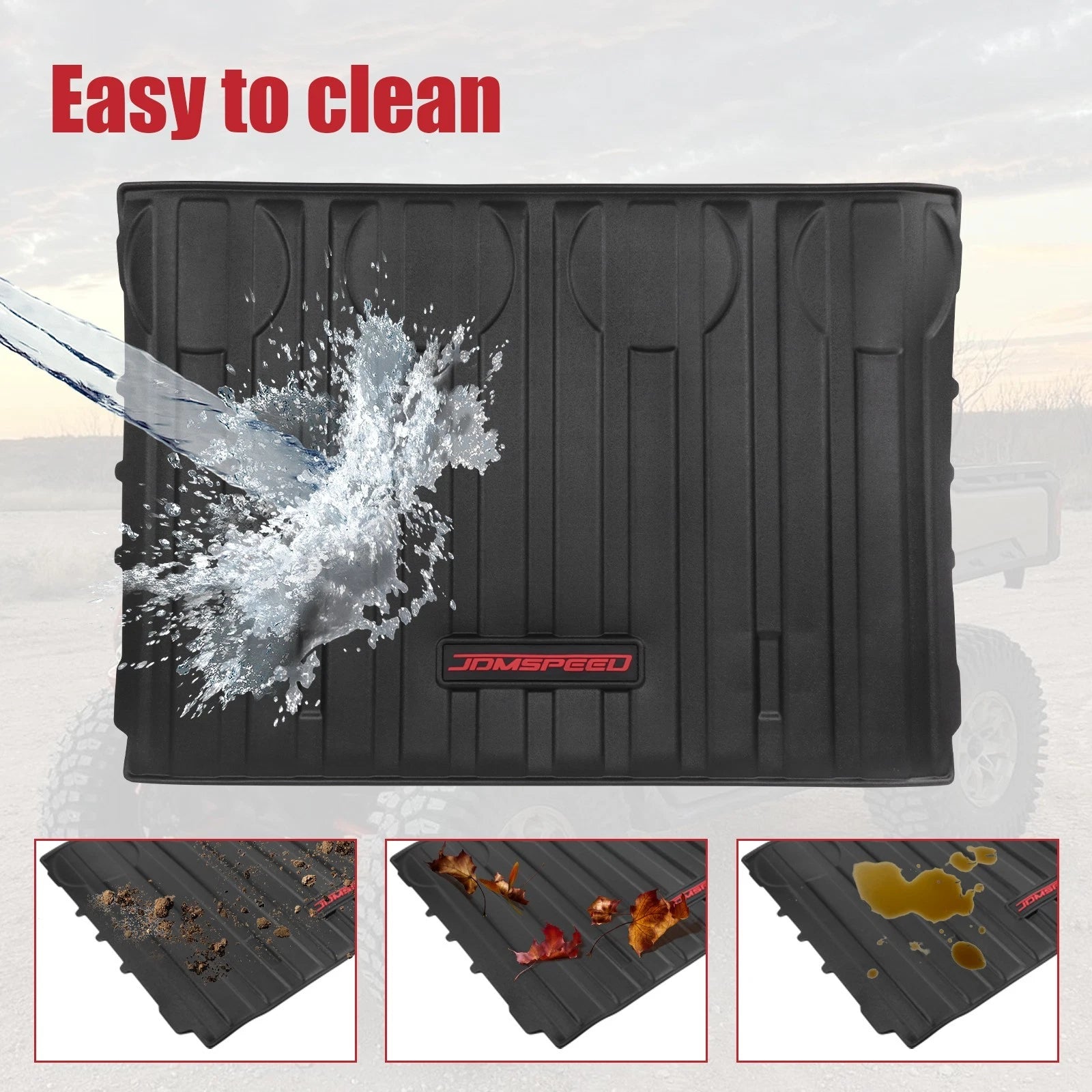 Black Bed Mat for Can-Am Defender (2016–2025) All-Weather