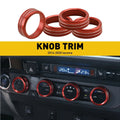 Set of 4 Aluminum Knob Cover Rings for Toyota Tacoma (2016–2020) Red