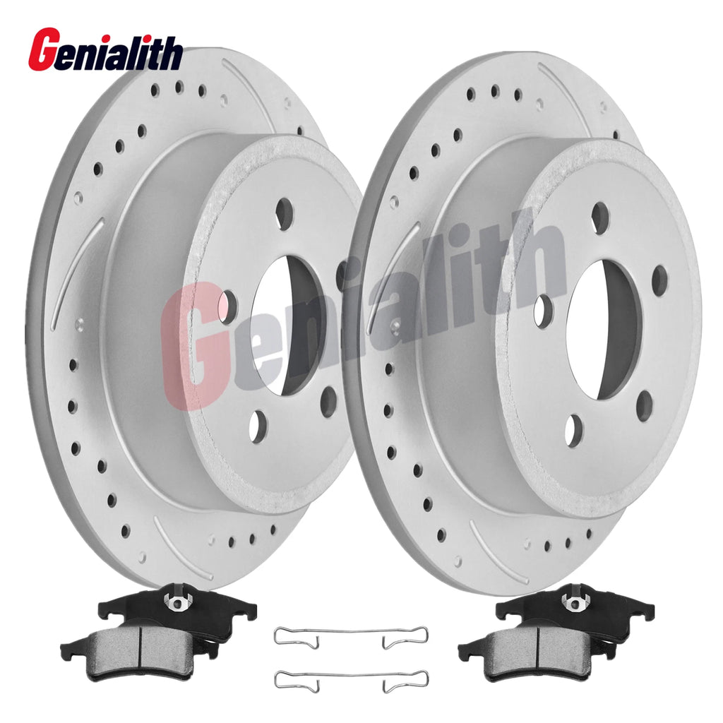 12" Rear Drilled Brake Rotors & Pads for Jeep Grand Cherokee (1999–2004)