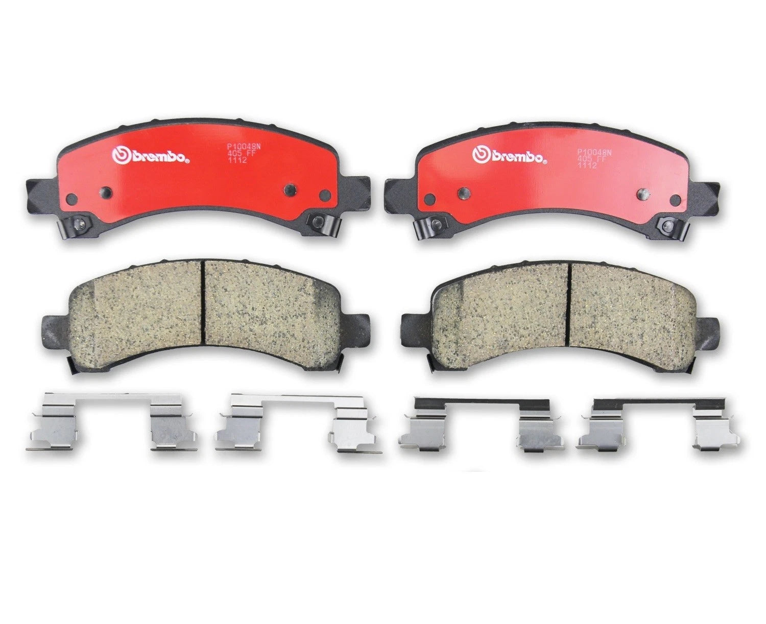 Set of 4 Brembo Rear Ceramic Slotted Brake Pads for Chevy Express 2500 GMC Savana 3500