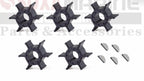 5pcs Water Pump Impeller with Key for Yamaha 9.9hp Outboard Motor (682-44352-03)