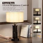 Dimmable Touch Desk Lamp with USB for Living Room (Bronze)
