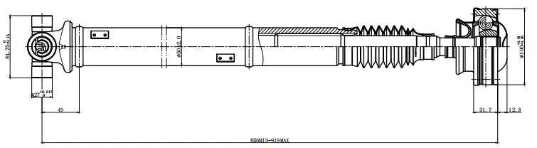 Front Drive Shaft for Jeep Grand Cherokee (2000–2004) AT 52105884AA