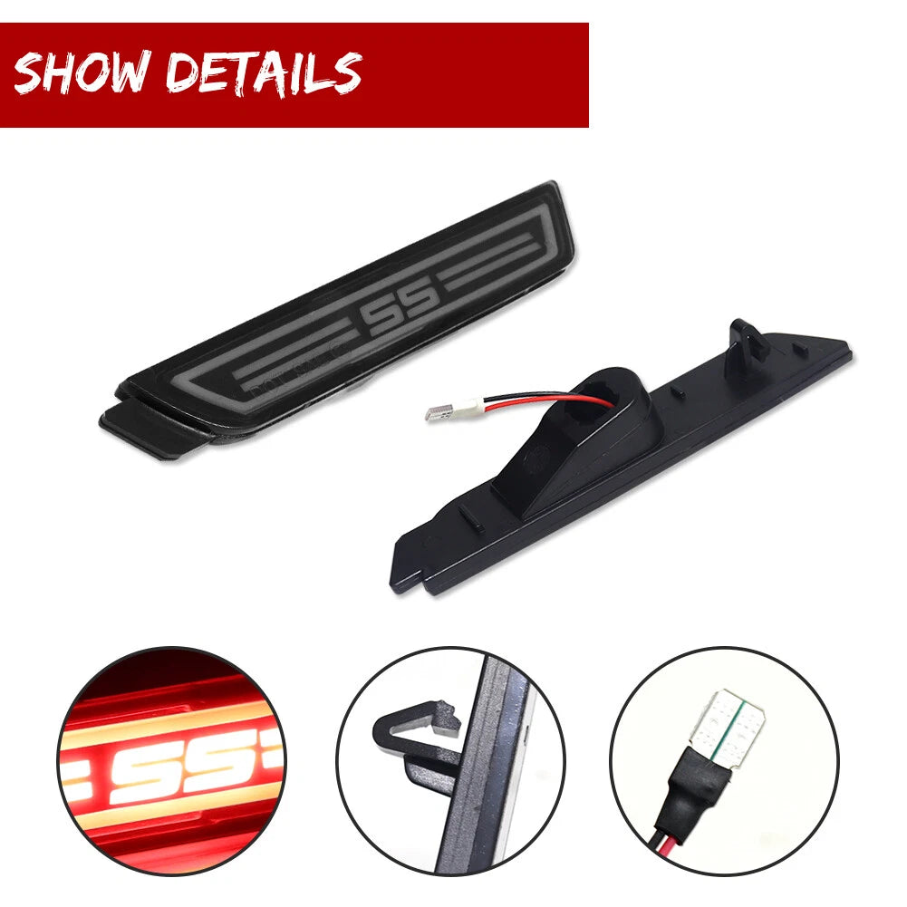 LED Rear Bumper Reflector Side Marker Lights for Chevrolet Camaro (2010–2015)