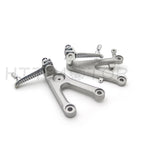 Front Rider Foot Rest Pegs Brackets for Yamaha R6 (2003–2010) Silver