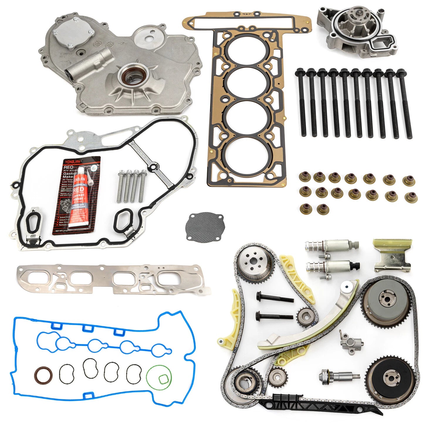 Timing Chain Gasket Kit for Buick Allure, Lacrosse, Regal, Verano (L4 2.0L, 2.4L)