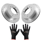 Rear Left and Right Brake Rotors Kit for Lexus LX570 and Toyota Land Cruiser (2008–2021)