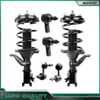 6pc Front Strut Coil Spring Sway Bar Tie Rod Kit for Honda Civic (2003–2005)