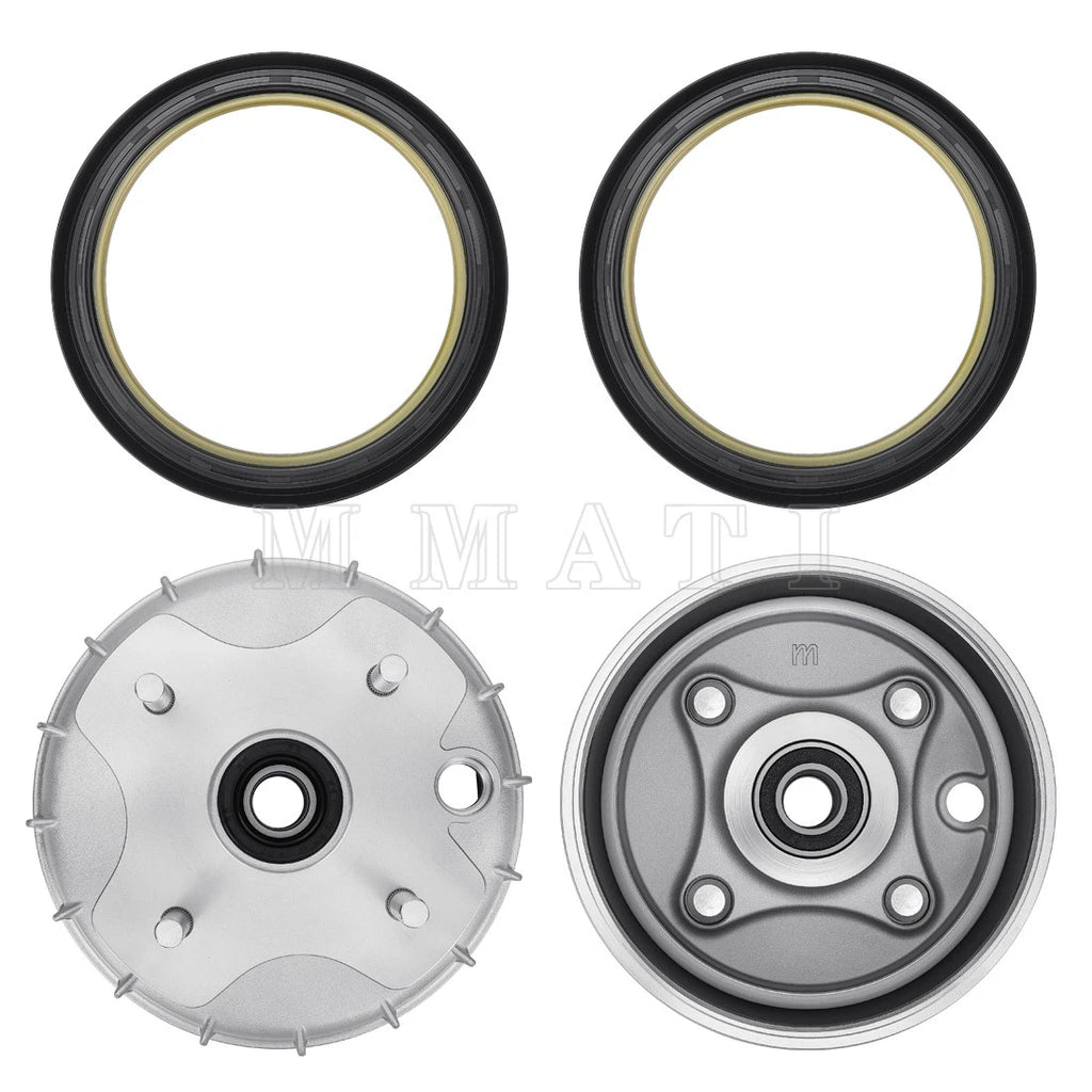 Set of 2 Front Brake Drum Hubs with Seal for Honda Rancher 350 (2000–2006)