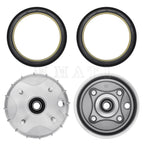 Set of 2 Front Brake Drum Hubs with Seal for Honda Rancher 350 (2000–2006)