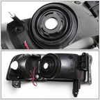 Smoked Housing Amber Corner Headlights with LED DRL for Dodge Ram Pickup (1994–2002)
