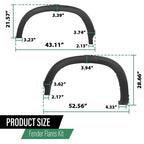 Set of 4 Fender Flares for Chevrolet Silverado 1500 (2019–2024)