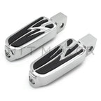 Chrome Lightning Footpegs for Kawasaki Vulcan 1500 800 900 (1996–2009)