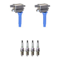 2X Ignition Coil & 4 NGK Platinum Spark Plugs for Kia Sephia Spectra (L4)