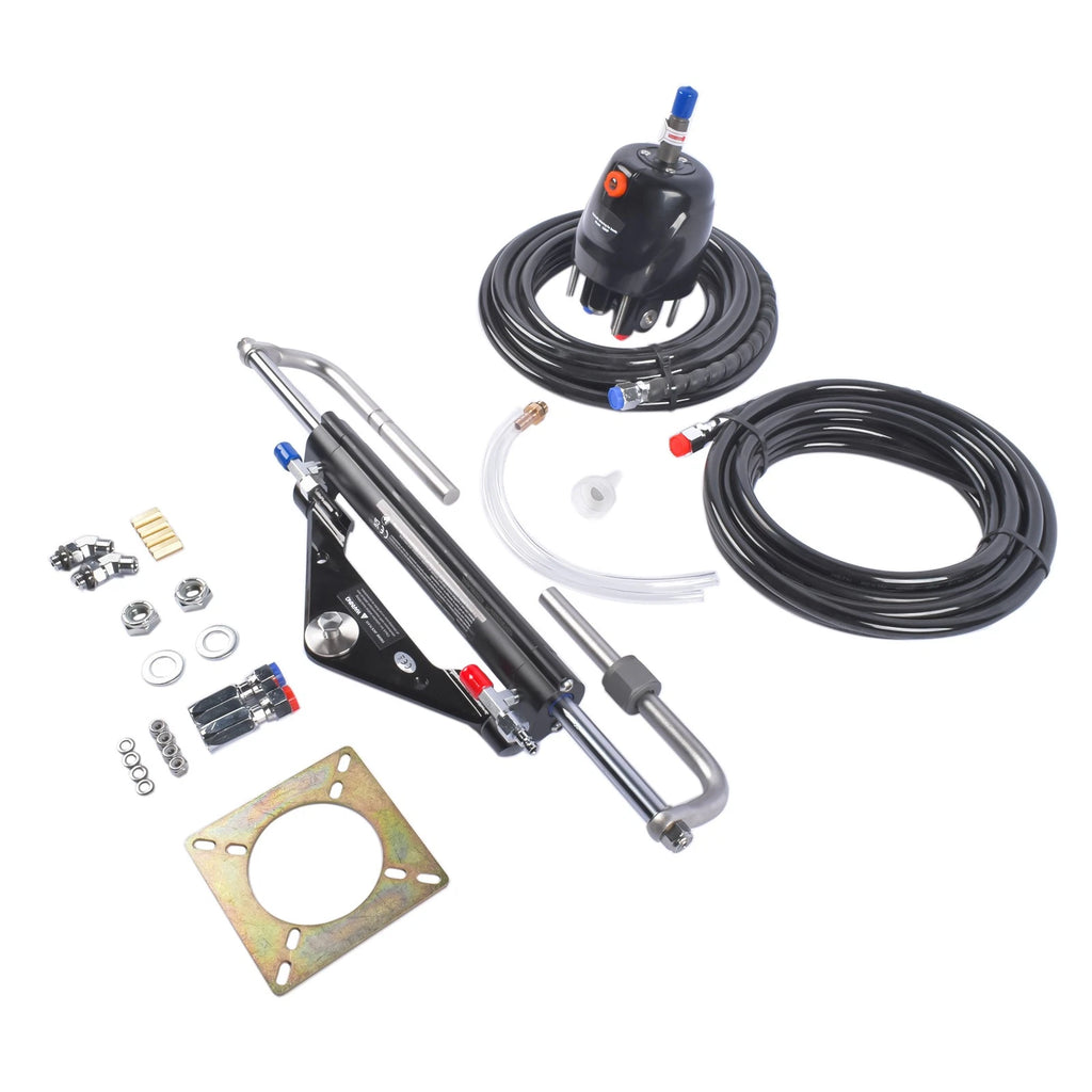 Hydraulic Outboard Steering Kit for Boat Marine System (150HP) w/2x20FT Hose