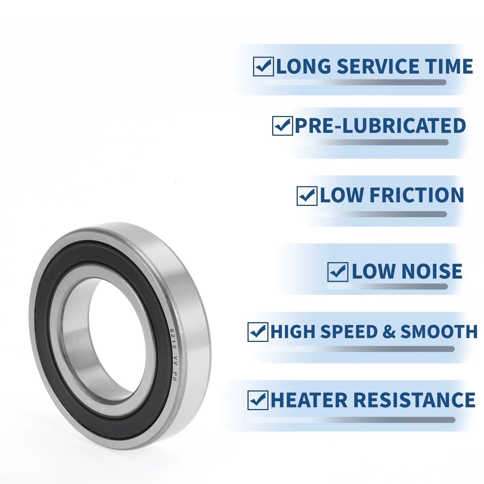 Deep Groove Ball Bearing 6212VV for Scooter Skateboard Wheel (60x110x22mm)