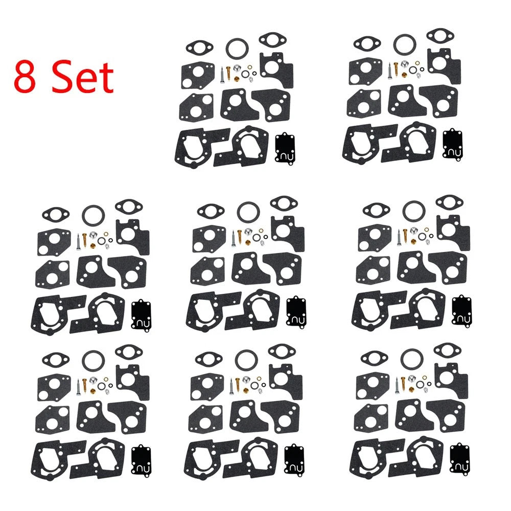 Set of 8 Carburetor Gasket Kit for B&S Lawn Mower (495606, 494624)
