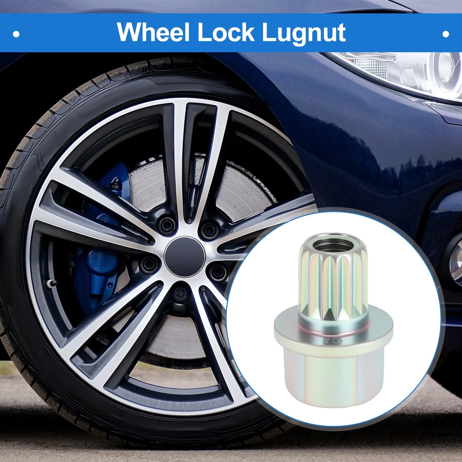 31/15PT Wheel Lock Lug Nut for BMW (Anti Theft Removal Key Socket Adapter)