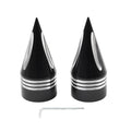 2pcs Black & White Spike Front Axle Cap Nut for Harley Touring Dyna Sportster (1200)