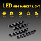 4X LED Front Rear Bumper Side Marker Indicator Lights for Acura TL (2004–2008)
