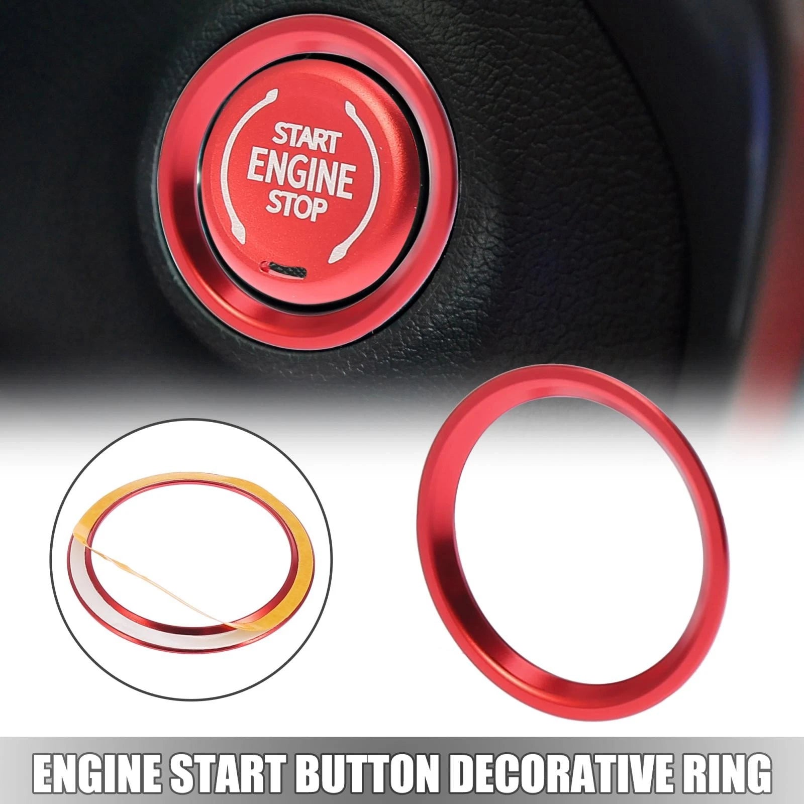 Engine Start Button Decorative Ring for Audi A4L A6L Q5 A5 A7 (2010–2023)